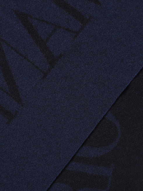 Emporio Armani Sciarpa Sciarpa Uomo con logo a contrasto Blu A23-EMPORIOARMANI-6250723F364-00035-UNI - Francavilla Moda